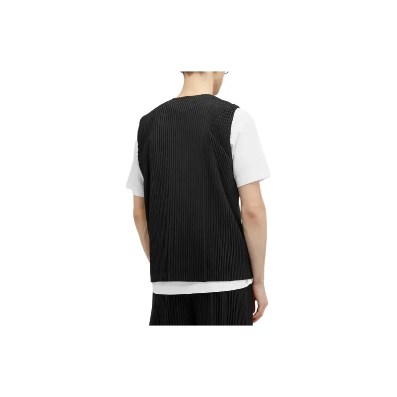 Homme Plissé Issey Miyake Round neck Ribbed Vest-3