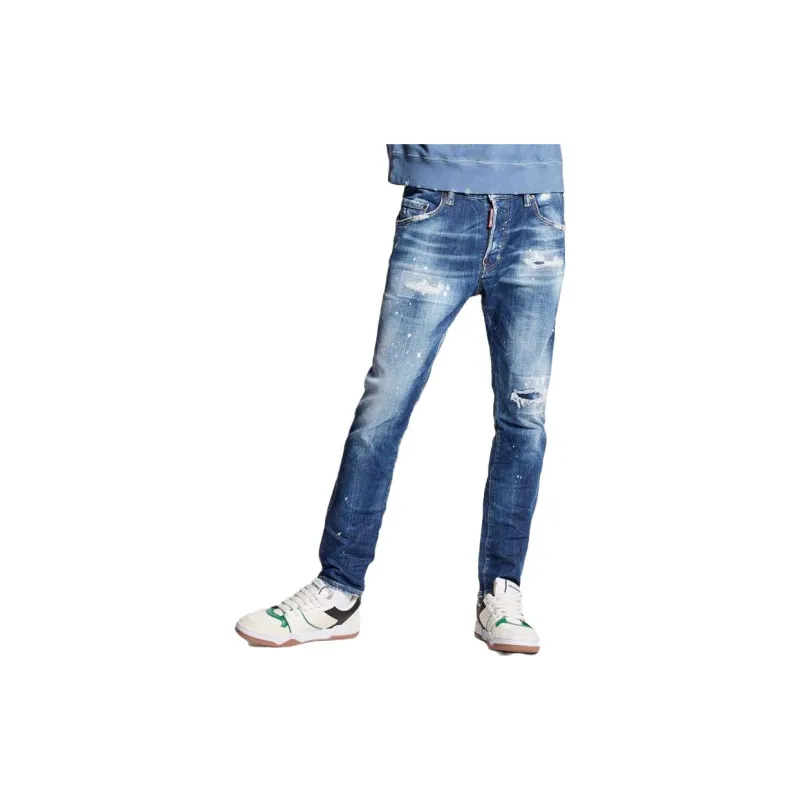 DSQUARED 2 Paint Splatter Effect Distressed Jeans-2