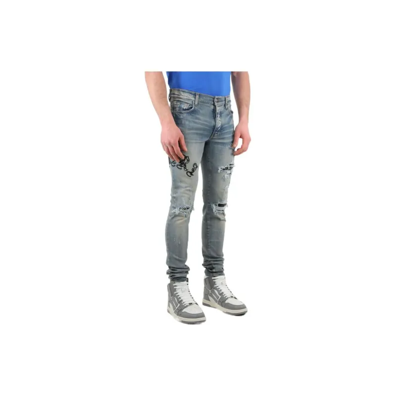 AMIRI Skinny Old English Logo Jean-3