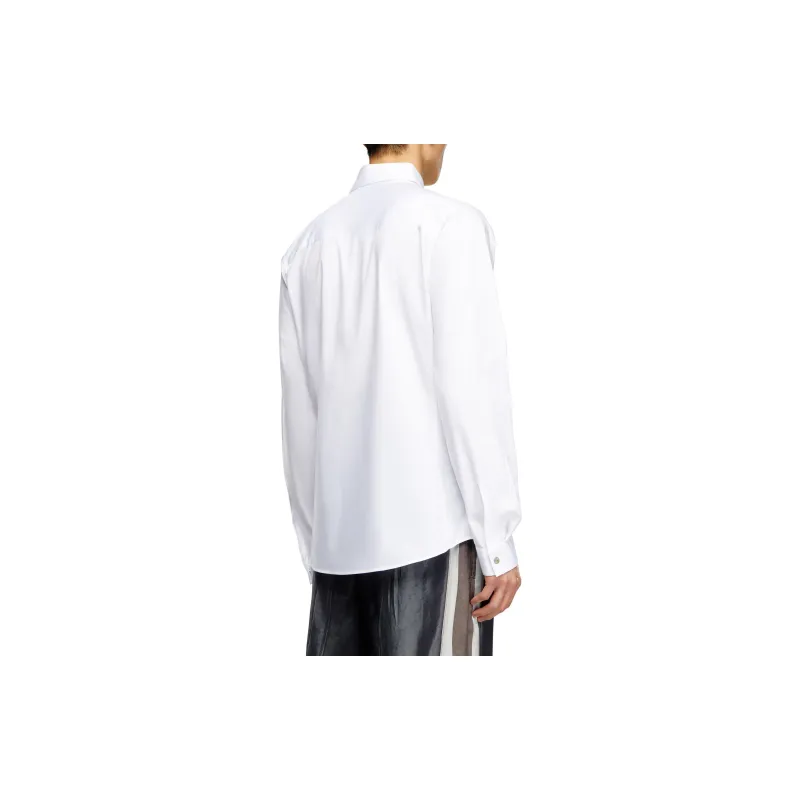 DIESEL Logo Embroidered Long Sleeved Shirt-1
