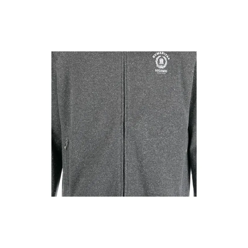 Brunello Cucinelli Logo print Zip up Hoodie-5