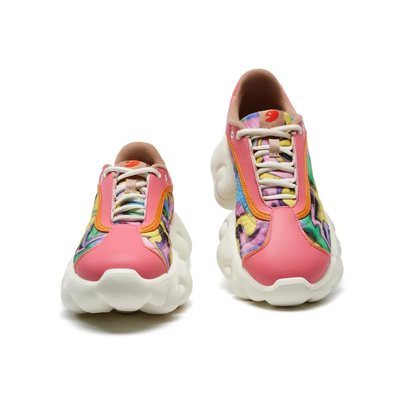 U.IN Painted Travel Cloud Collection Low Top Chunky Sneakers Women's-38