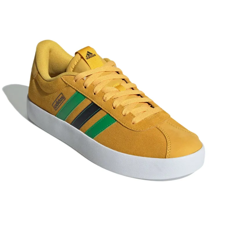 Adidas Coverage Anti Slip And Wear Resistant Low Top Tennis Shoes Unisex Gold/Fresh Green/No. 1 Black-5