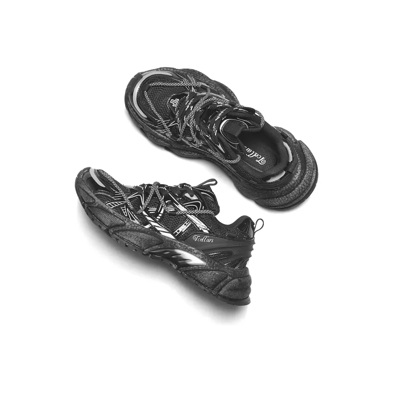 TCELLARS Cushioning Abrasion Resistant Lightweight Height Increasing Mat Low Top Chunky Sneakers Unisex-3