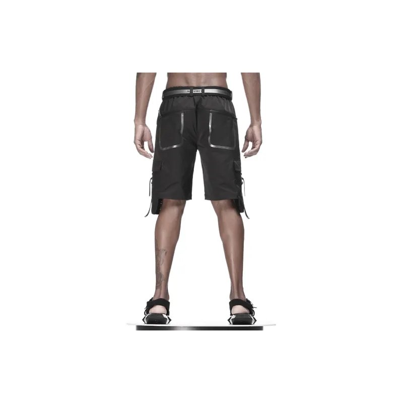 NORVINCY Urban Techwear Straight Fit Loose Fit Casual Shorts Men's-3