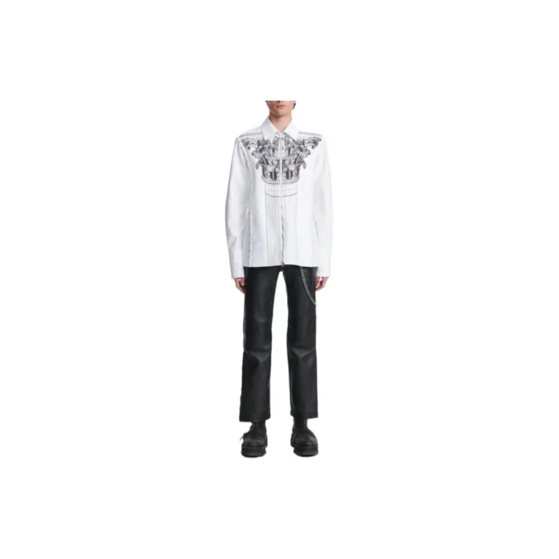 DION LEE Column print Hook and eye Shirt Jacket-1