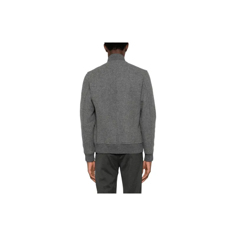 BARBA Band-collar Virgin Wool Jacket-1
