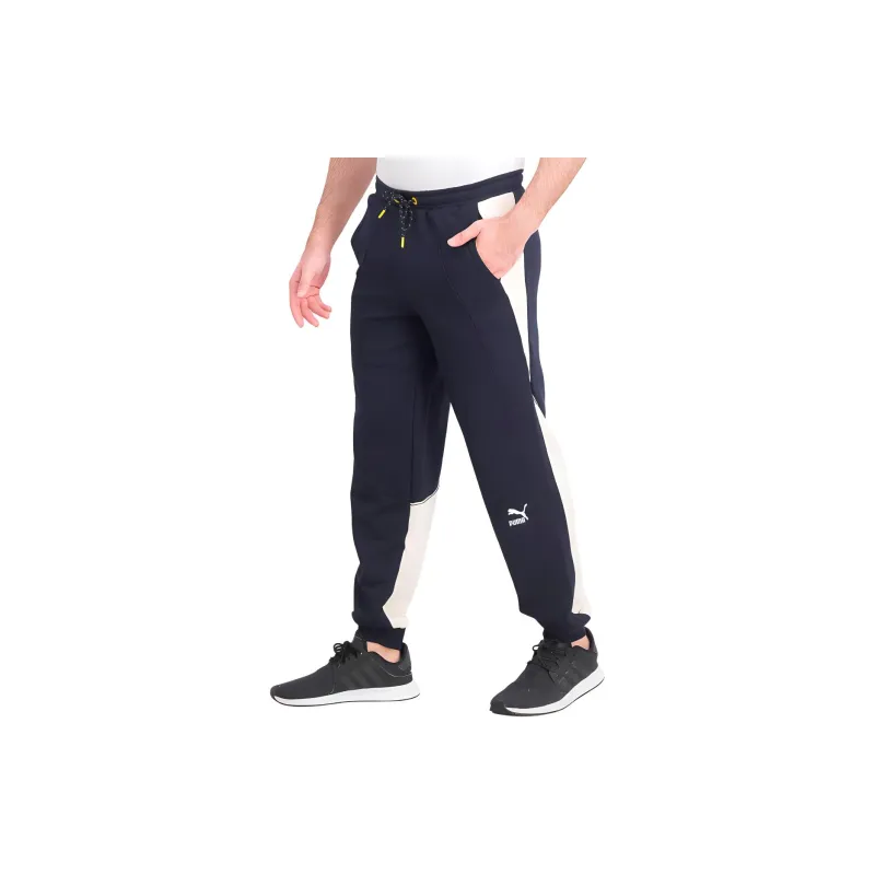 PUMA Knitted Sweatpants Men Tweed Blue-3