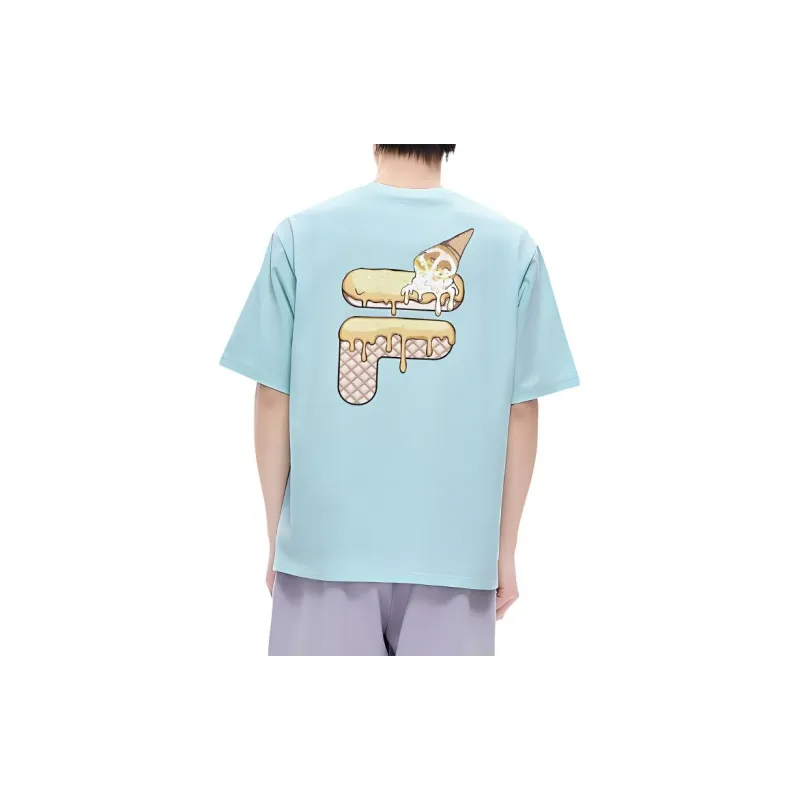 FILA Fusion T Shirt Unisex Light Teal-3