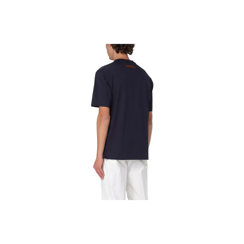 Zegna T Shirt Men's Marine Blue-2