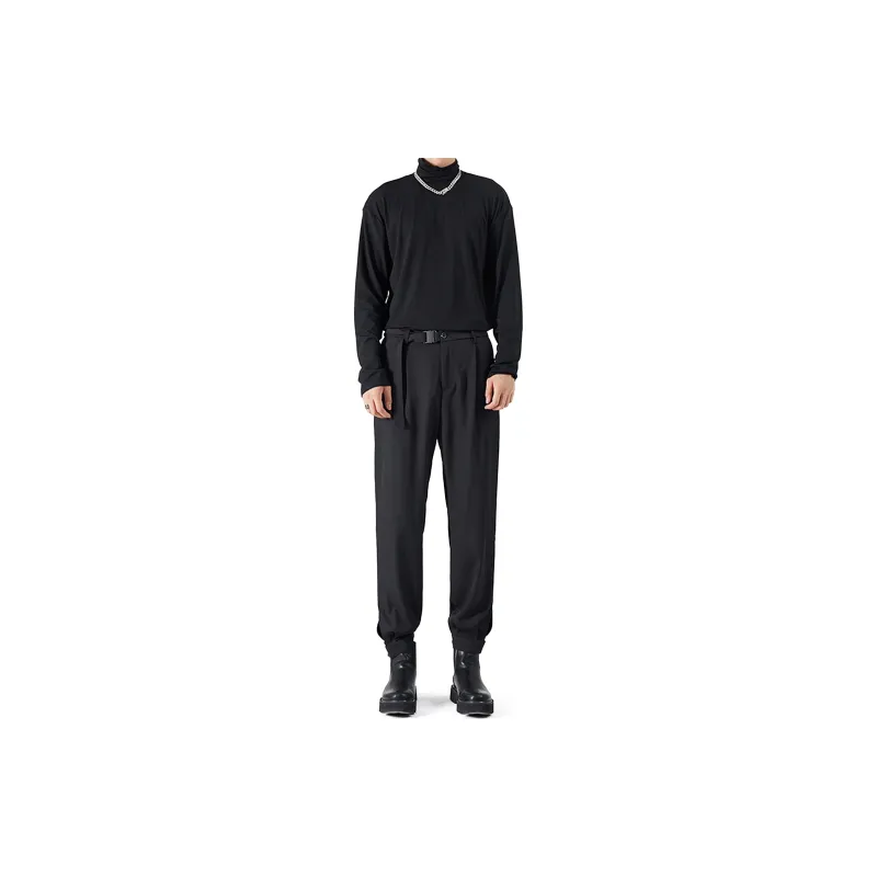 WILD LEADER SS24 Casual Pants Unisex Black-3