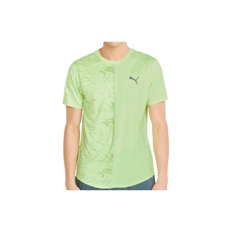 PUMA Running Graphic T Shirt Men's Grass Green-2