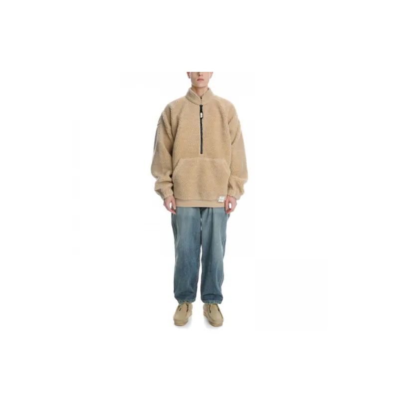 MADNESS Loose Fit Thickened Jacket Unisex Beige-2