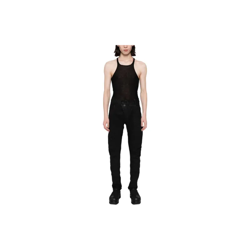 BORIS BIDJAN SABERI Distressed Drop crotch Skinny Trousers-1