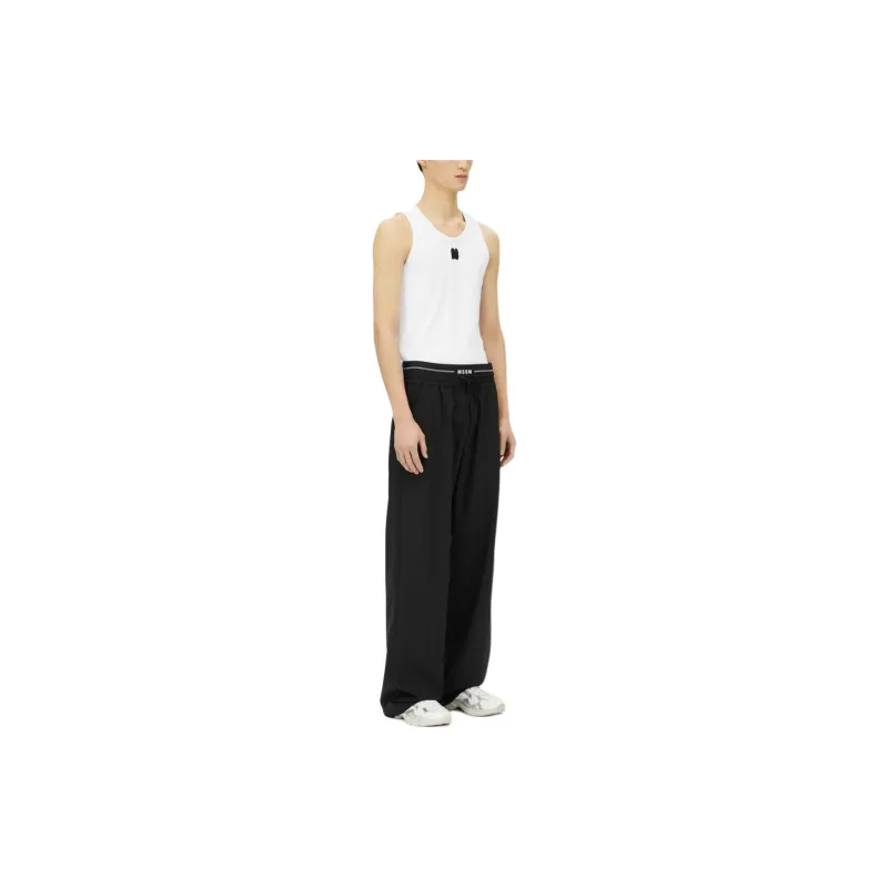 MSGM Logo Waistband Drawstring Lounge Trousers-1