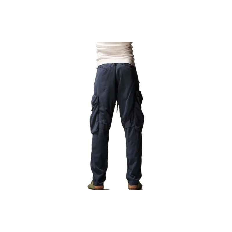 GREG LAUREN Cargo Pants Men's Marine Blue-2