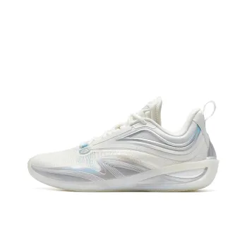 XTEP Zhang Zhenlin Generation Basketball Shoes Men Low Top Canvas White/Light Blue Wave Blue
