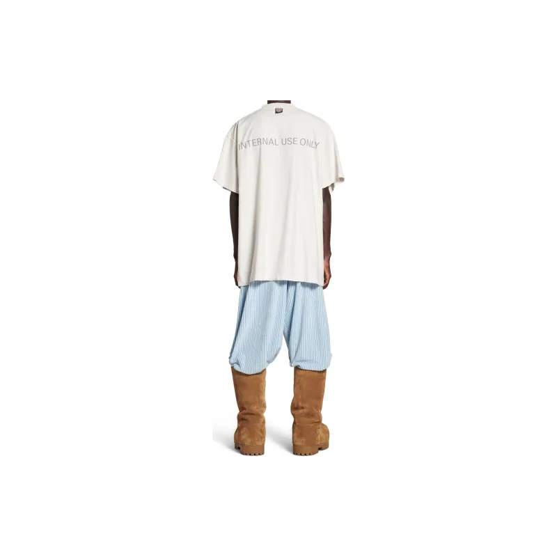 Balenciaga FW24 ‘Internal Use Only’ Inside-Out T-Shirt White-2