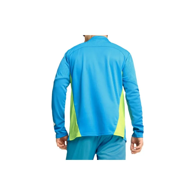 PUMA Manchester City Quarter Zip Soccer Jerseys Men's Blue Yellow-3