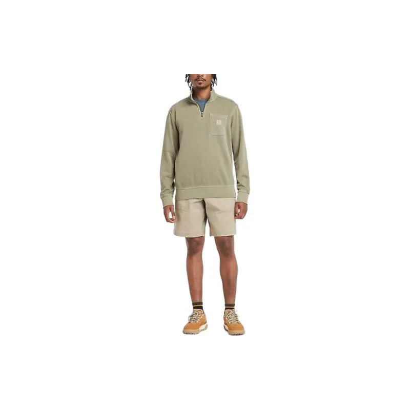 Timberland Garment Dye Quarter-Zip Sweatshirt Sweatshirt Men's Kassel Earthy-1