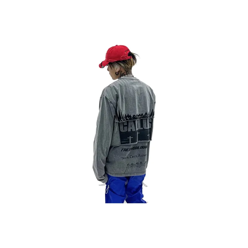 FREE WORLD ORDER Crew Neck Long-Sleeved T-Shirt Unisex-7