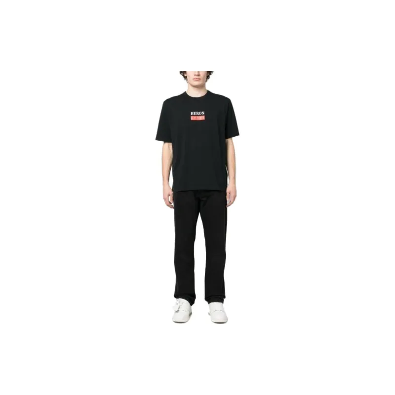 HERON PRESTON Logo-print Cotton T-shirt-1