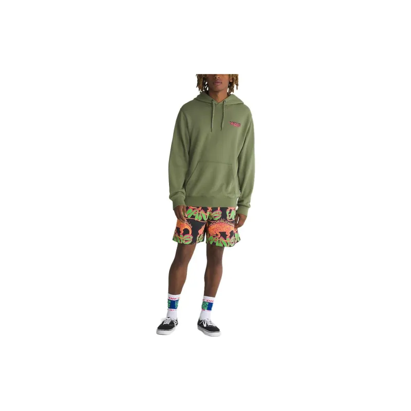 Vans Fiery Friend Pullover Hoodie Sweatshirt Men's Green-2