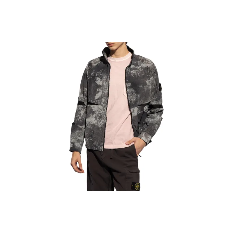 STONE ISLAND Compass badge Abstract print Jacket-2