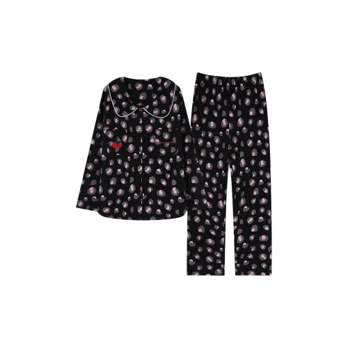 Mulong Family Pajama Set Women's Black