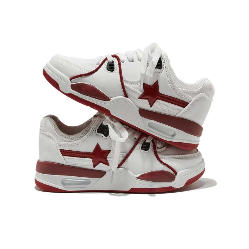 Komanic White Sneakers Wear resistant And Lightweight Low Top Skateboard Shoes Women's-2