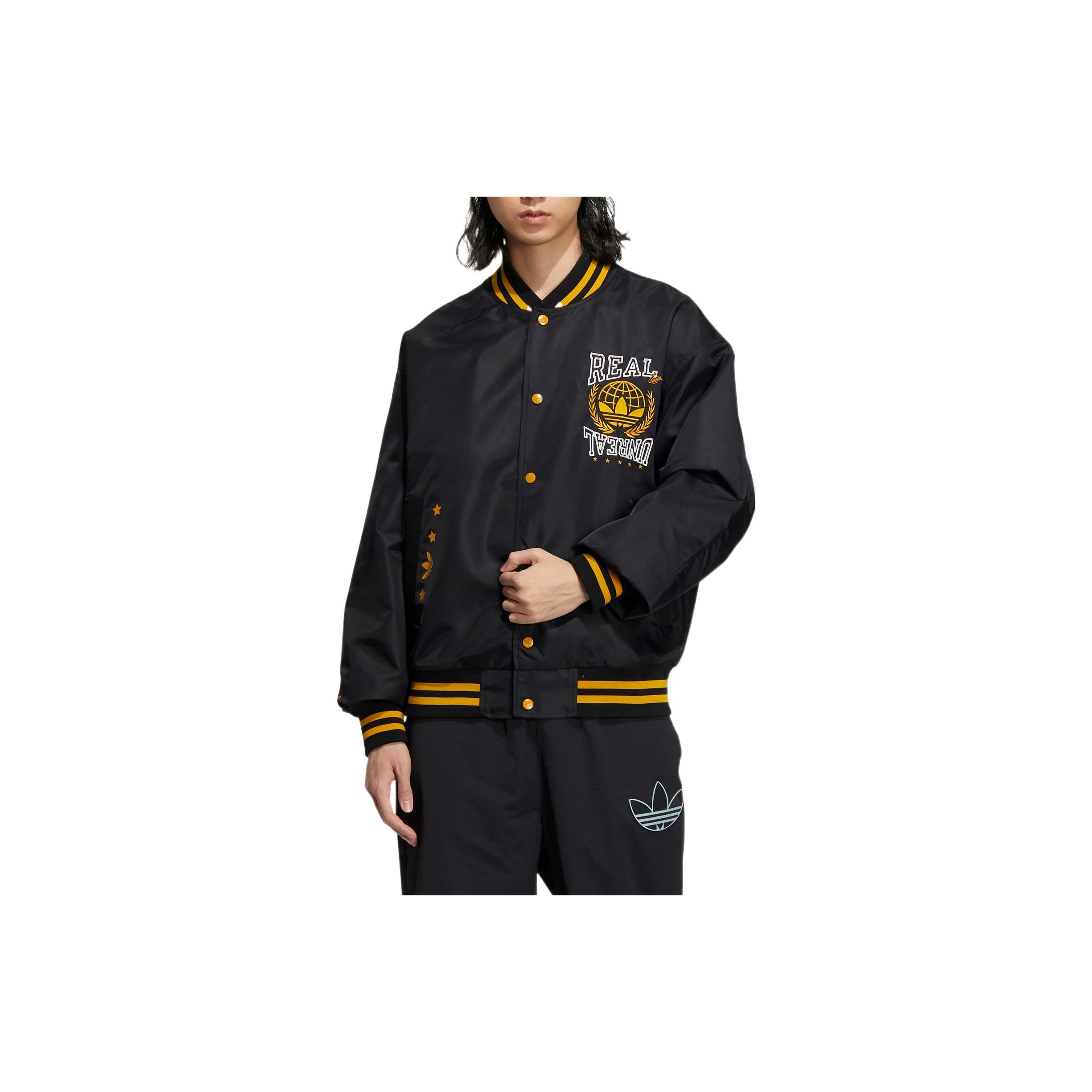 ★人気★ adidas originals MC BOMBER JACKET スタジャン Adidas Originals MC Woven Bomber Jacket Men's Black M - POIZON