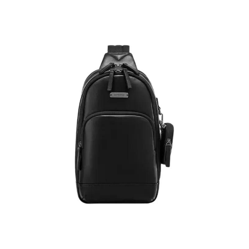 SAMSONITE Cow Leather Sling Bags Crossbody Bags Women's Black-0
