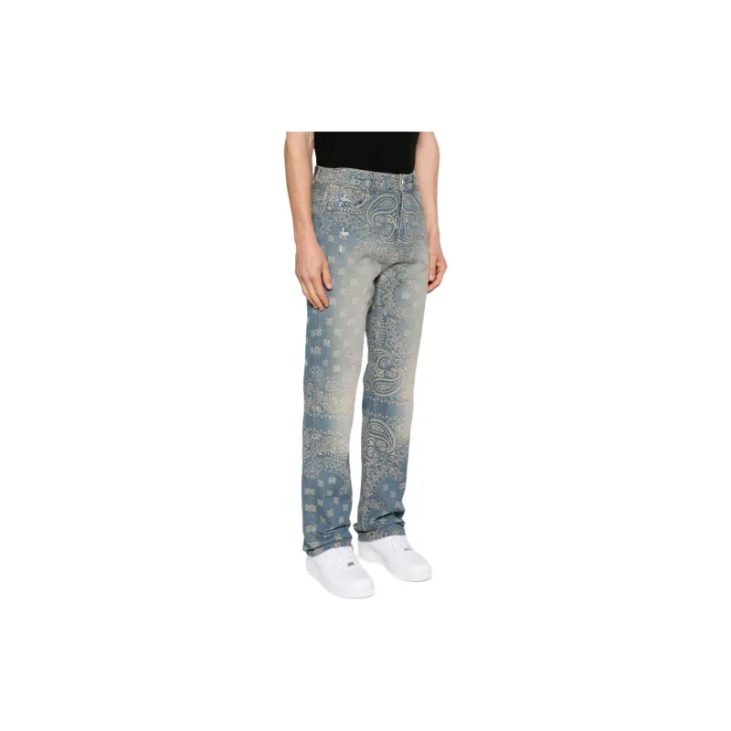 AMIRI Bandana Jacquard Straight Jean-3