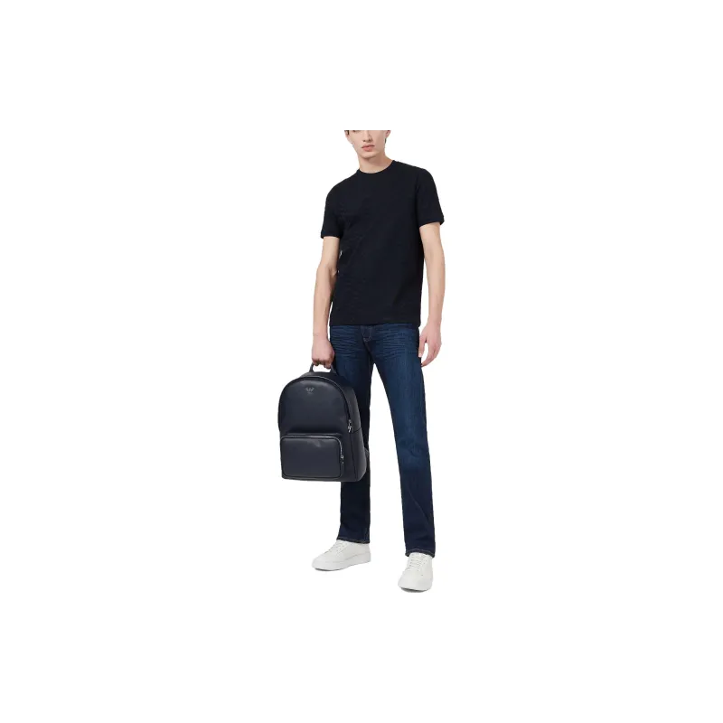 EMPORIO ARMANI Plain Textured T shirt-1