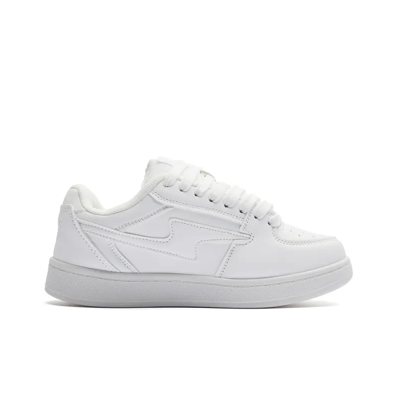 MEXICAN Abrasion Resistant Low Top Skateboard Shoes Women's White-1