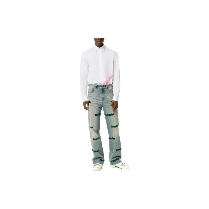 LOUIS VUITTON Tourist Vs Purist Tuffetage Denim Pants-3