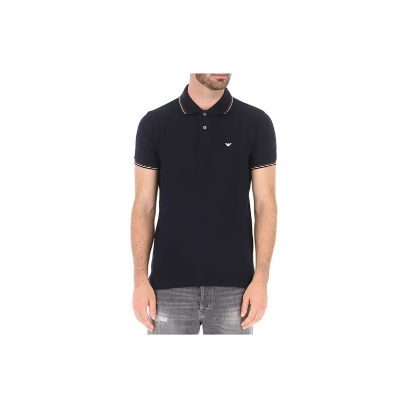 EMPORIO ARMANI Logo Detailed Short Sleeved Polo Shirt-5