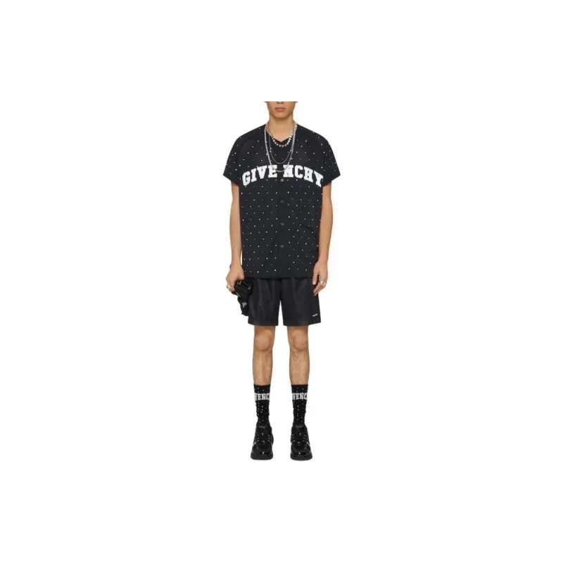 Givenchy Mesh With Studs College Baseball Jersey-1