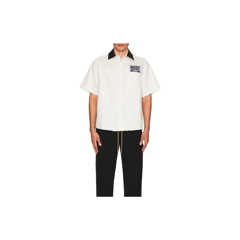 RHUDE Twill Stripe Mechanic Shirt-3