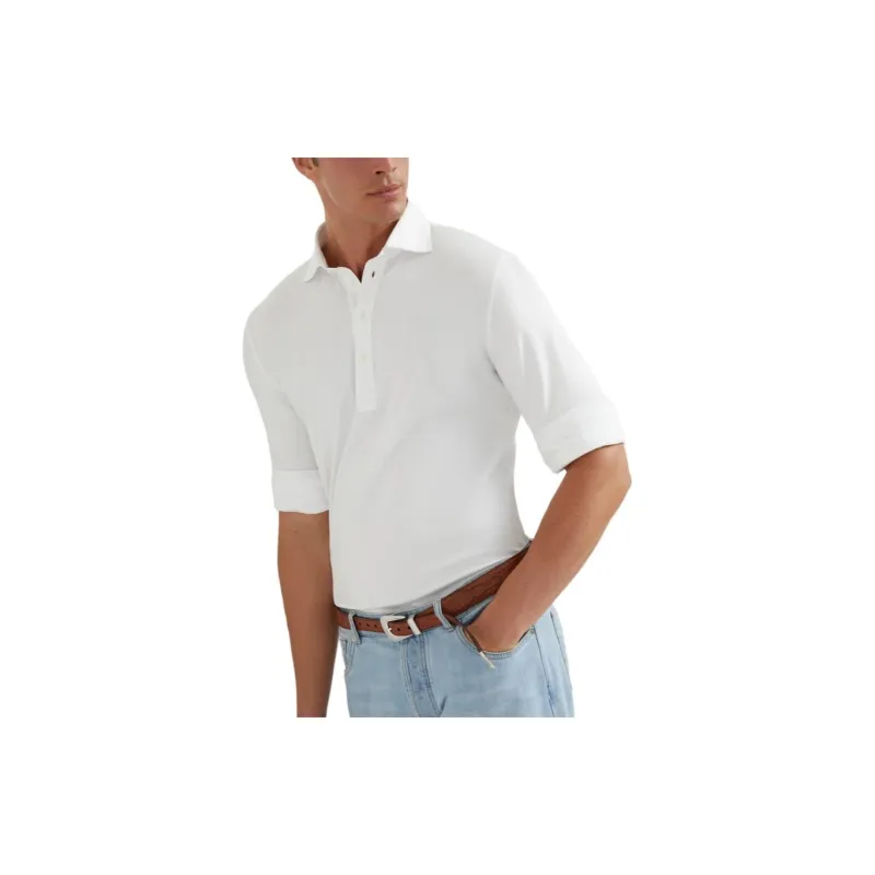 Brunello Cucinelli Long Sleeved Buttoned Polo Shirt-2