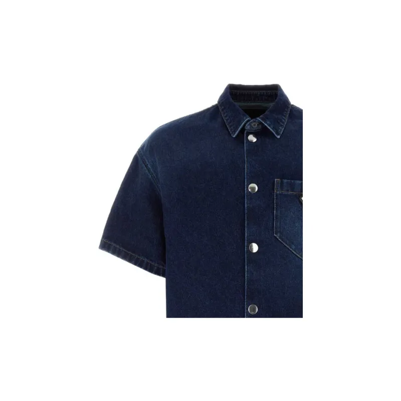 PRADA SS23 Shirt Men's Marine Blue-2