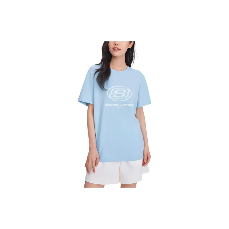 Skechers T Shirt Unisex Sky Blue-2