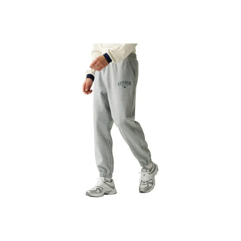 Reebok Knitted Sports Pants Unisex Light Heather Gray-3