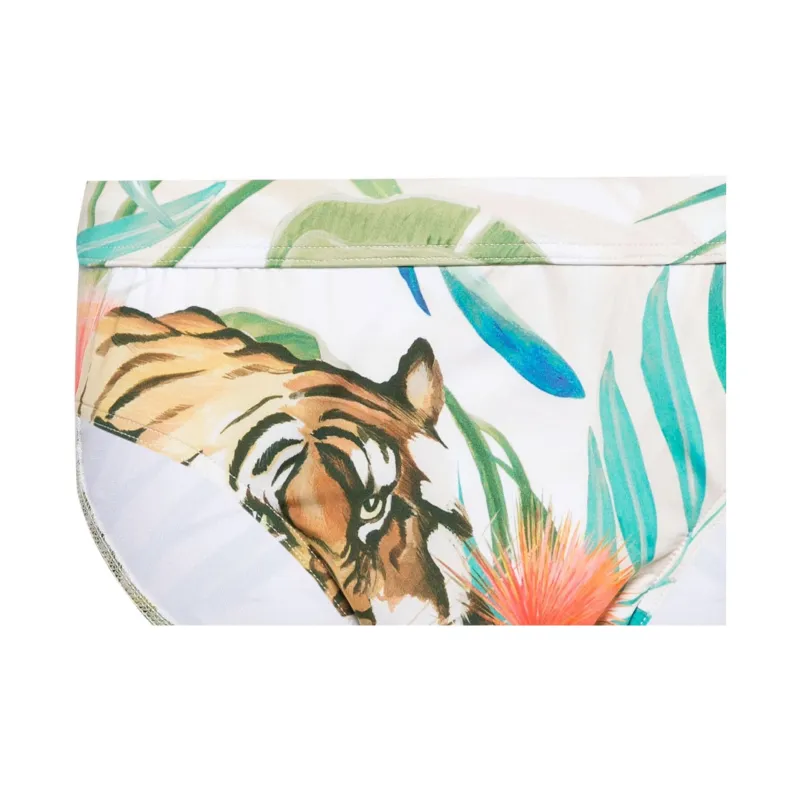 Roberto Cavalli RC patch Tiger print Swiming Trunks-4