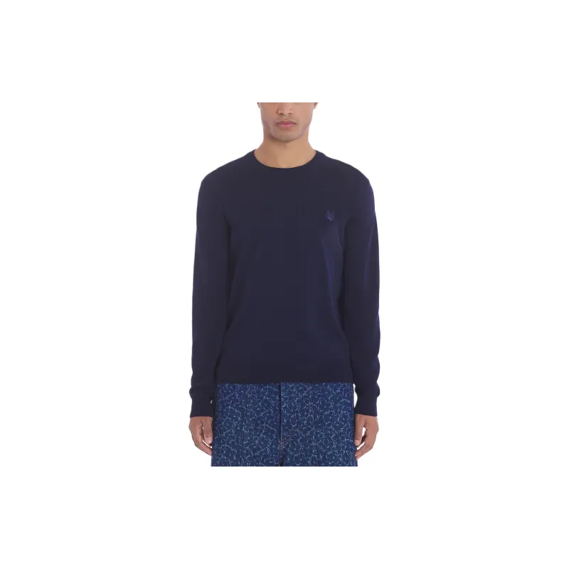 Maison Kitsune Bold Fox Head Patch Knitted Jumper-3