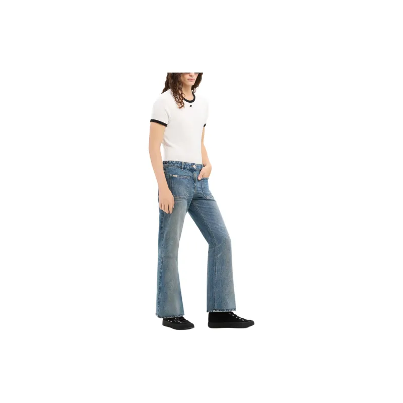 COURREGES Mid rise Bootcut Jeans-2
