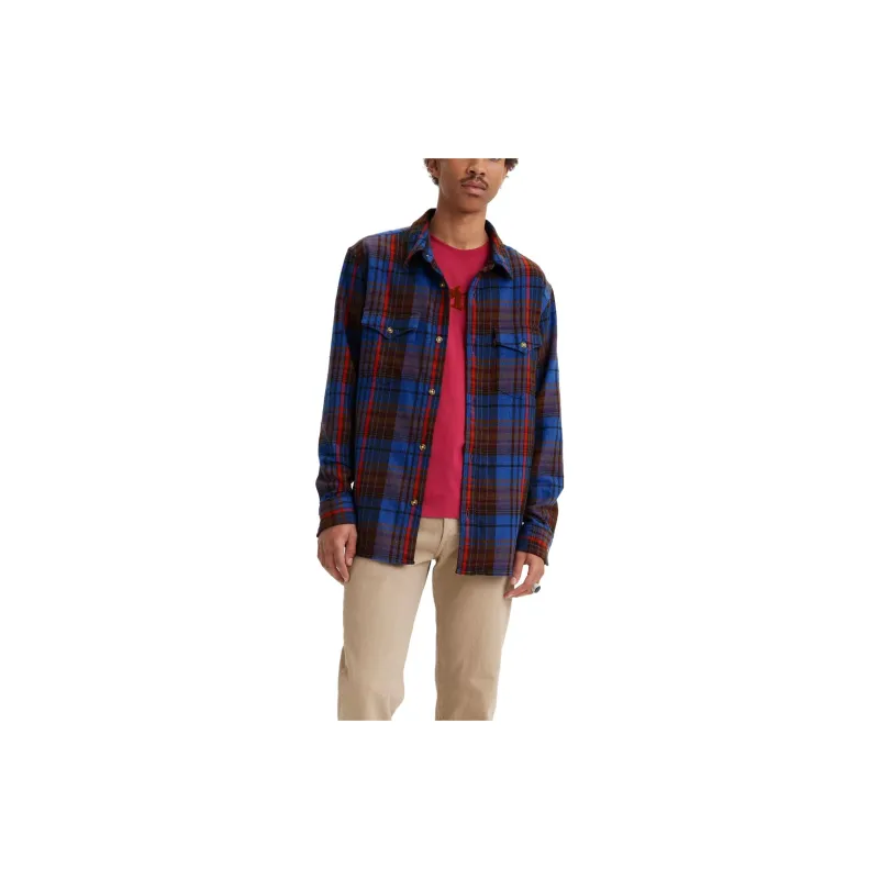 Levis Shirts Men Blue Brown-1