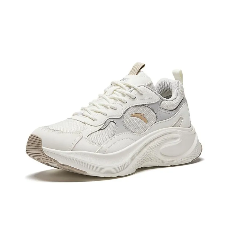 Anta Anti-Slip Wear-Resistant Low-Top Casual Running Shoes Men's White Gray-1