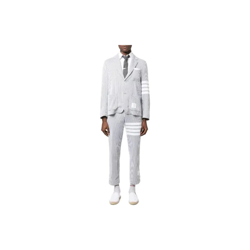 THOM BROWNE 4 Bar Striped Single Breasted Blazer-1