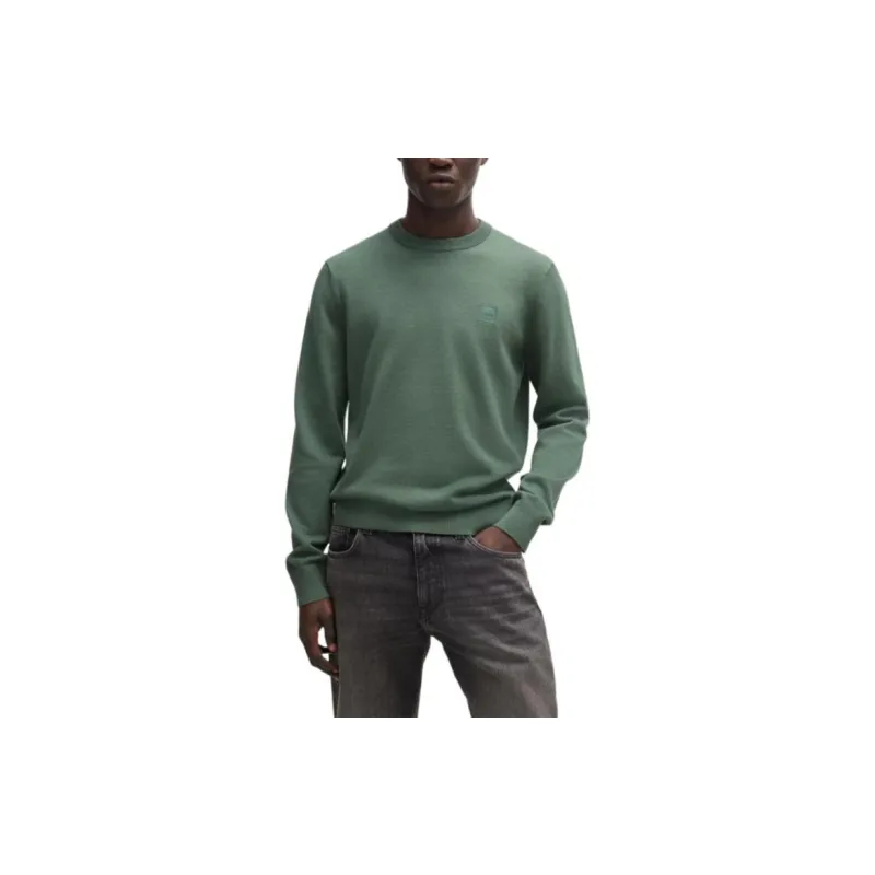 HUGO BOSS Kanovano Logo Patch Knitted Jumper-2